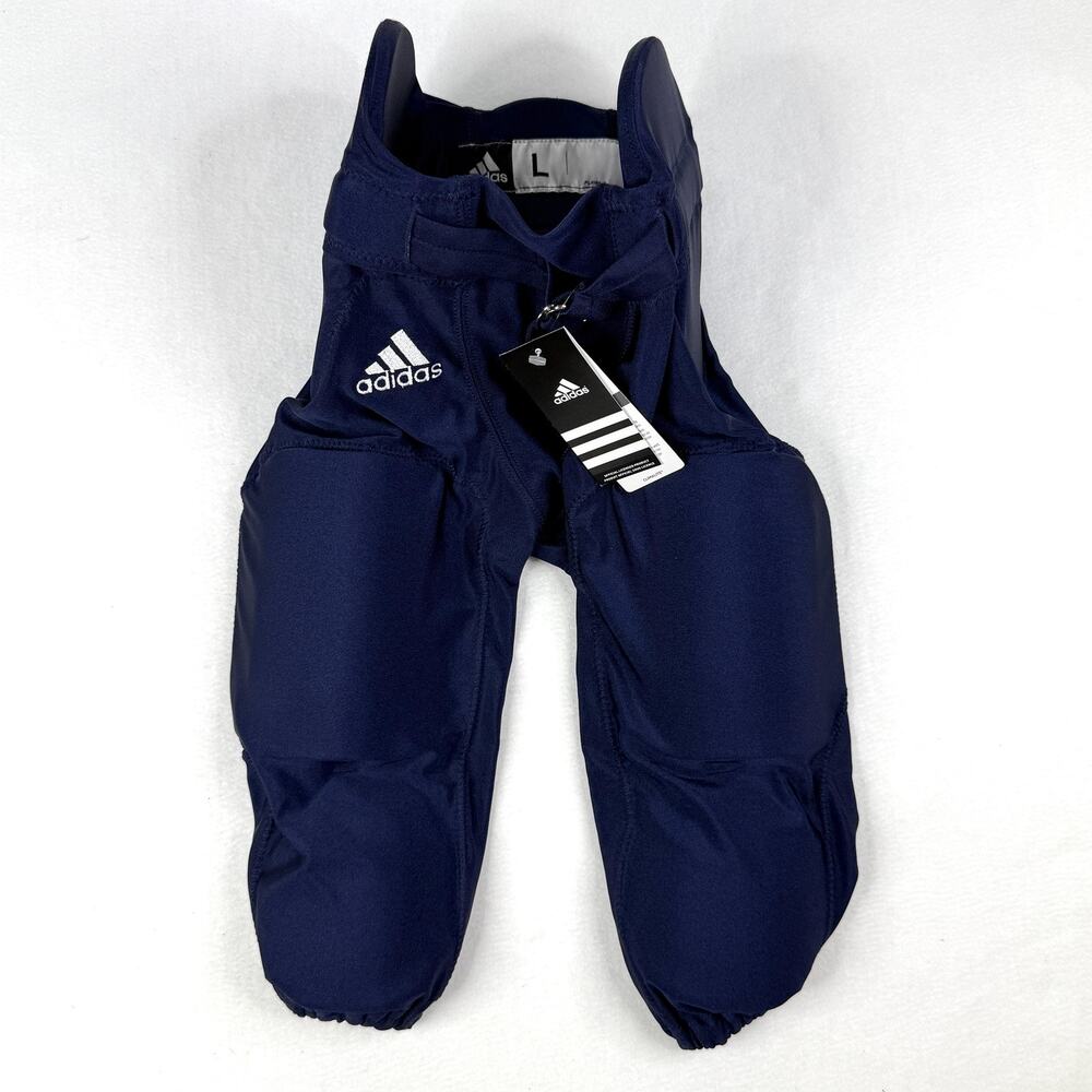 Adidas Audible 2 Football Pants Youth Large Boys Navy Blue Padded 689PB NEW